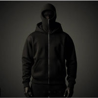 Men's Full Sleeves Zipper Hoodie with Mask
